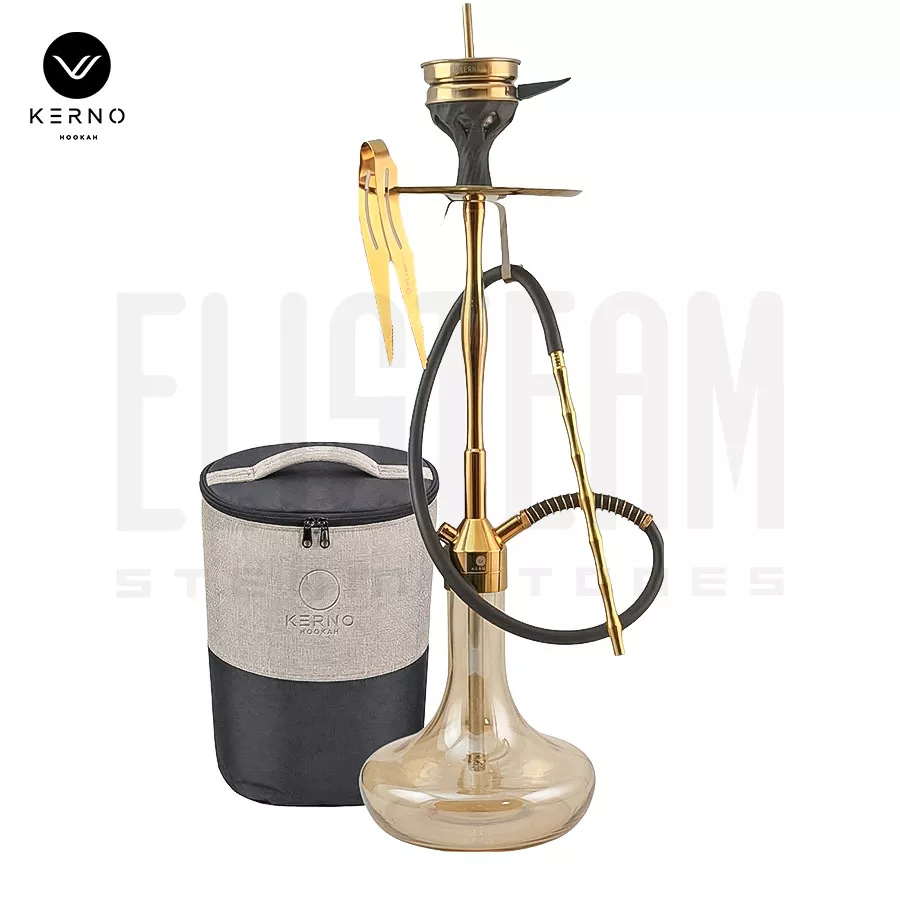 قلیان طرح کرنو نیویورک برنجی طلایی 02 (تنگ عسلی)