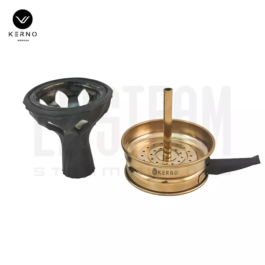 قلیان طرح کرنو نیویورک برنجی طلایی 01 (تنگ هفت رنگ) - تصویر 5